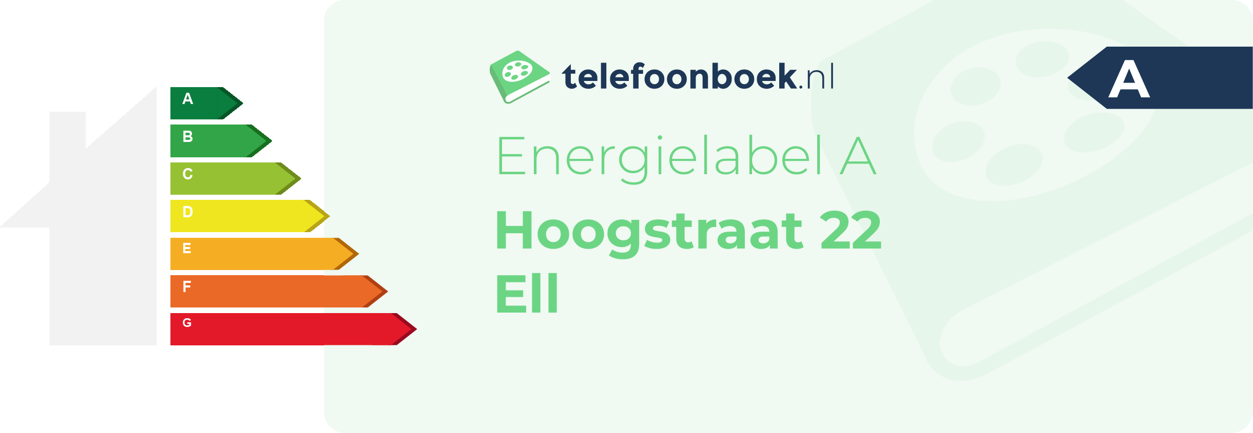 Energielabel Hoogstraat 22 Ell