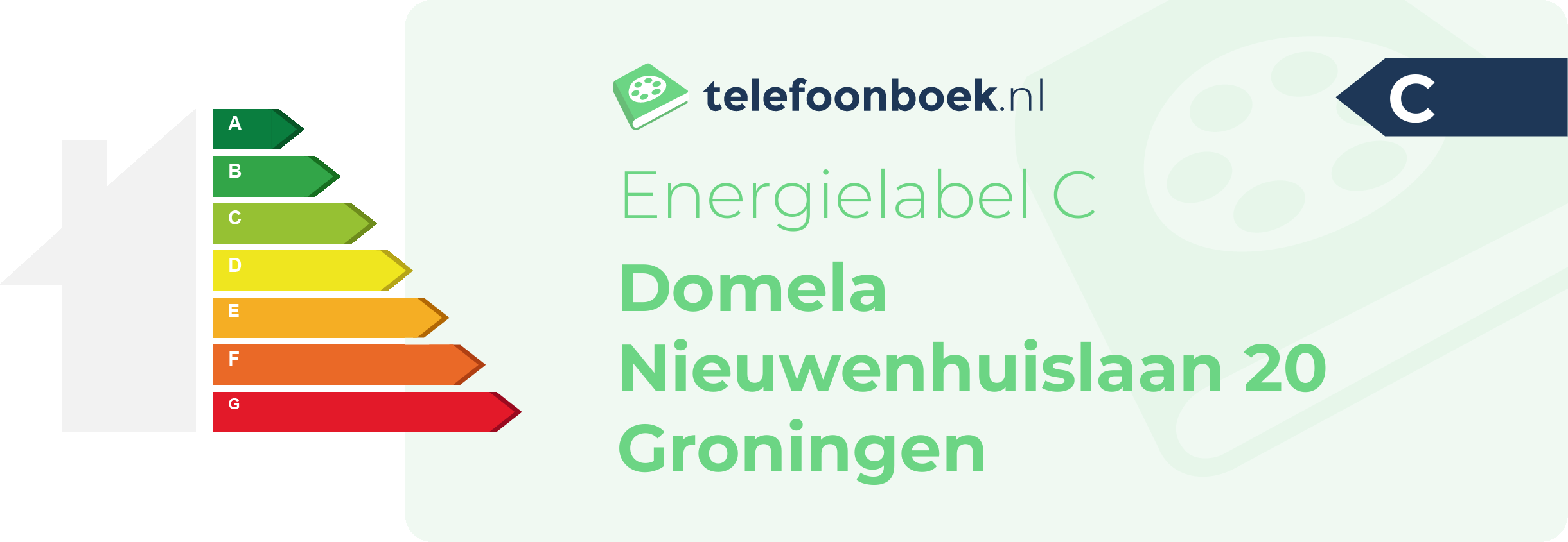 Energielabel Domela Nieuwenhuislaan 20 Groningen