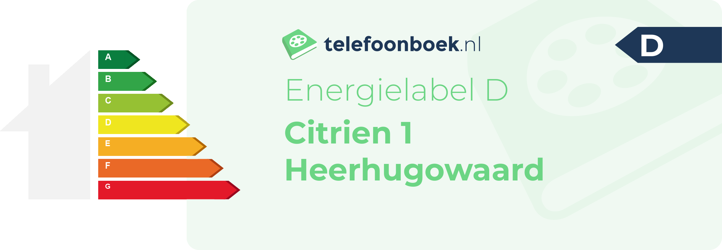 Energielabel Citrien 1 Heerhugowaard