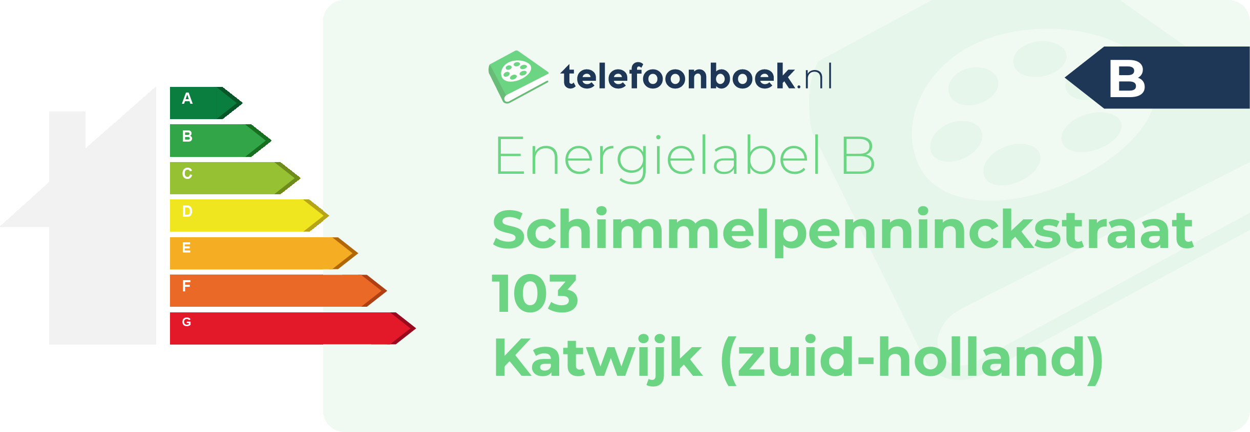 Energielabel Schimmelpenninckstraat 103 Katwijk (Zuid-Holland)