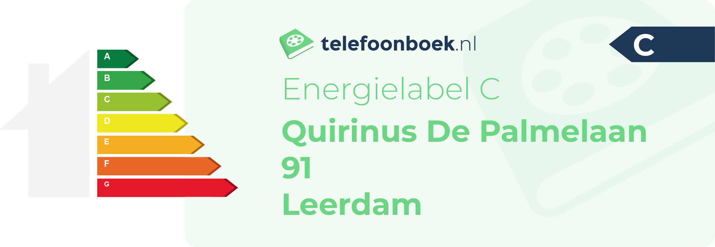 Energielabel Quirinus De Palmelaan 91 Leerdam