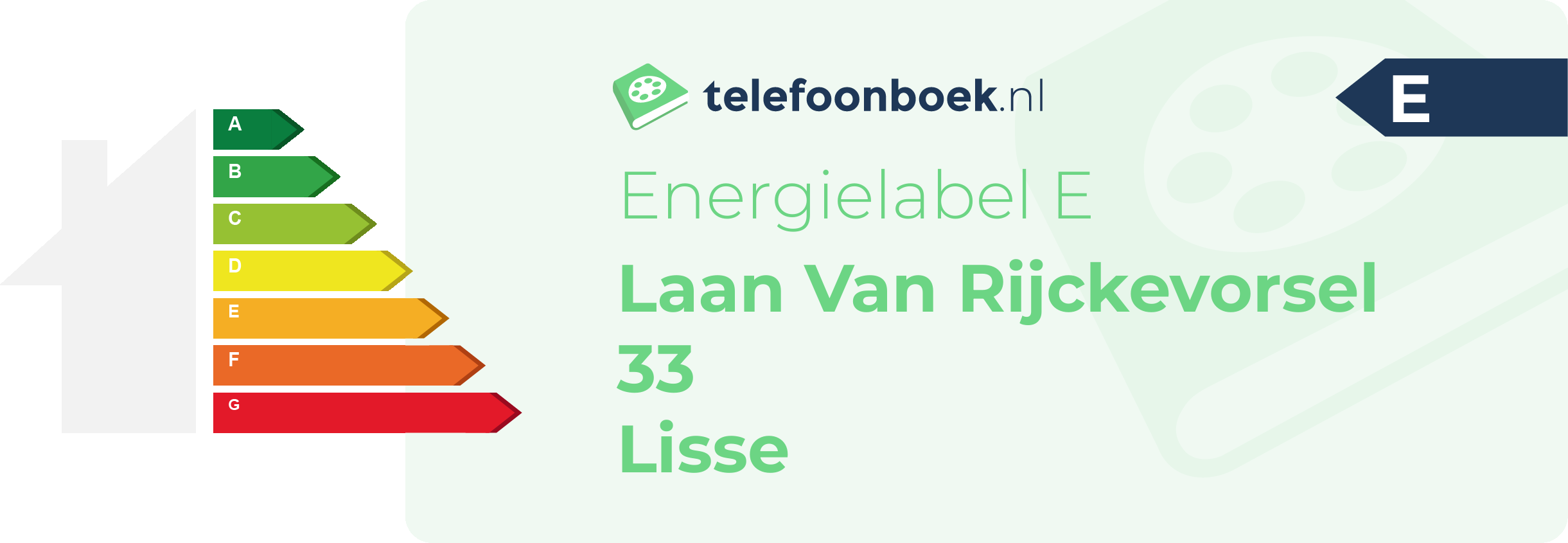 Energielabel Laan Van Rijckevorsel 33 Lisse