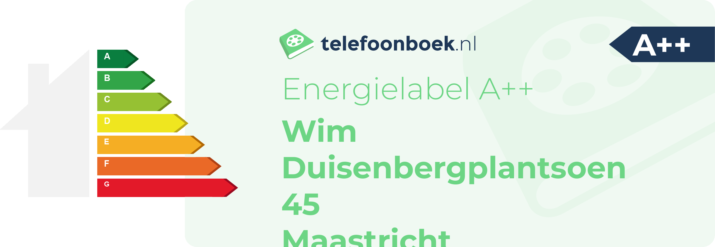 Energielabel Wim Duisenbergplantsoen 45 Maastricht