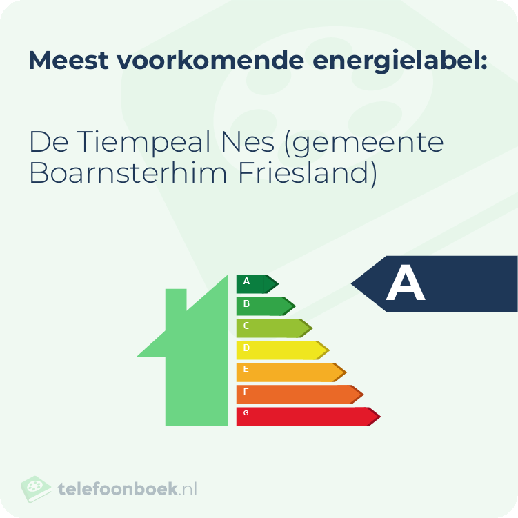 Energielabel De Tiempeal Nes (gemeente Boarnsterhim Friesland) | Meest voorkomend