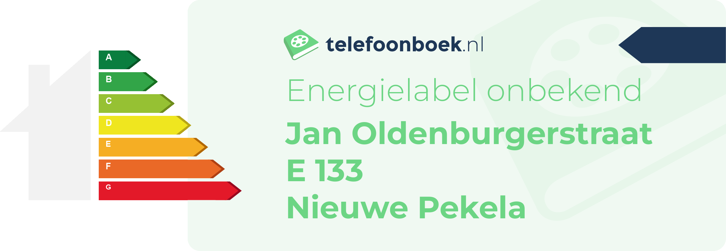 Energielabel Jan Oldenburgerstraat E 133 Nieuwe Pekela