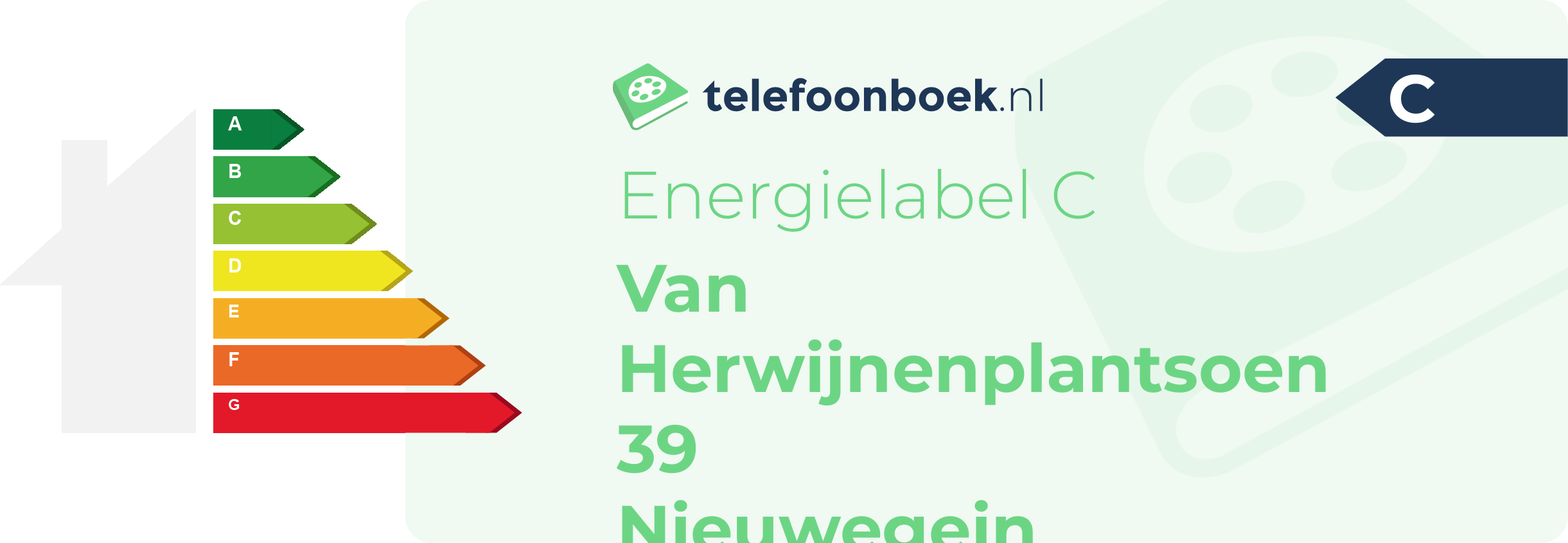 Energielabel Van Herwijnenplantsoen 39 Nieuwegein