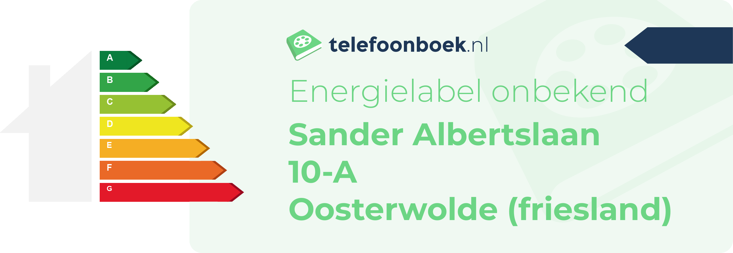 Energielabel Sander Albertslaan 10-A Oosterwolde (Friesland)