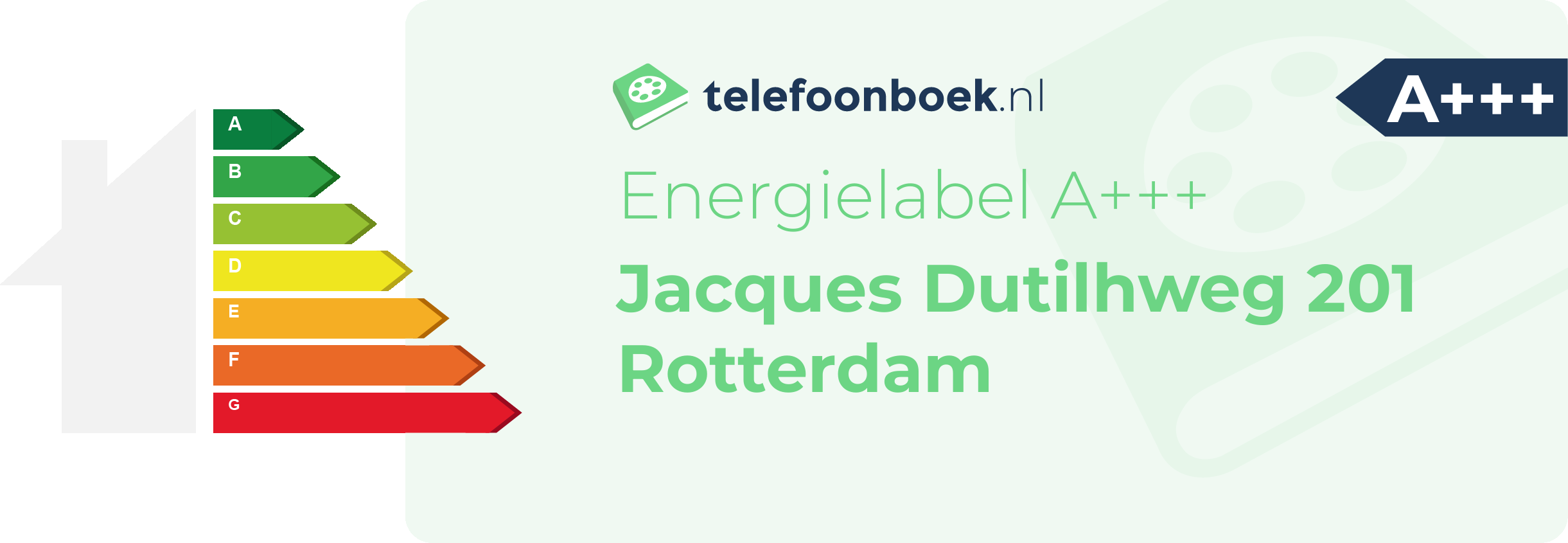 Energielabel Jacques Dutilhweg 201 Rotterdam