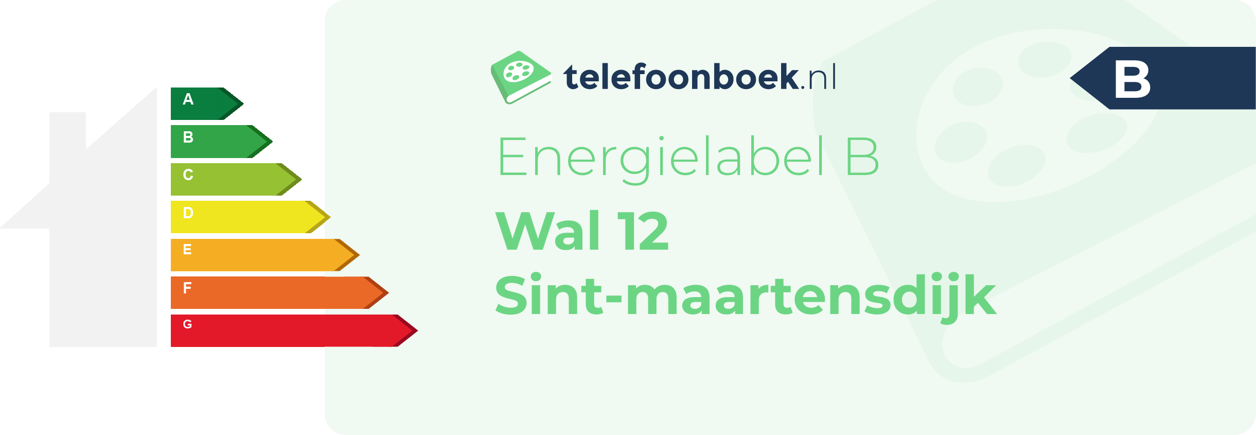 Energielabel Wal 12 Sint-Maartensdijk