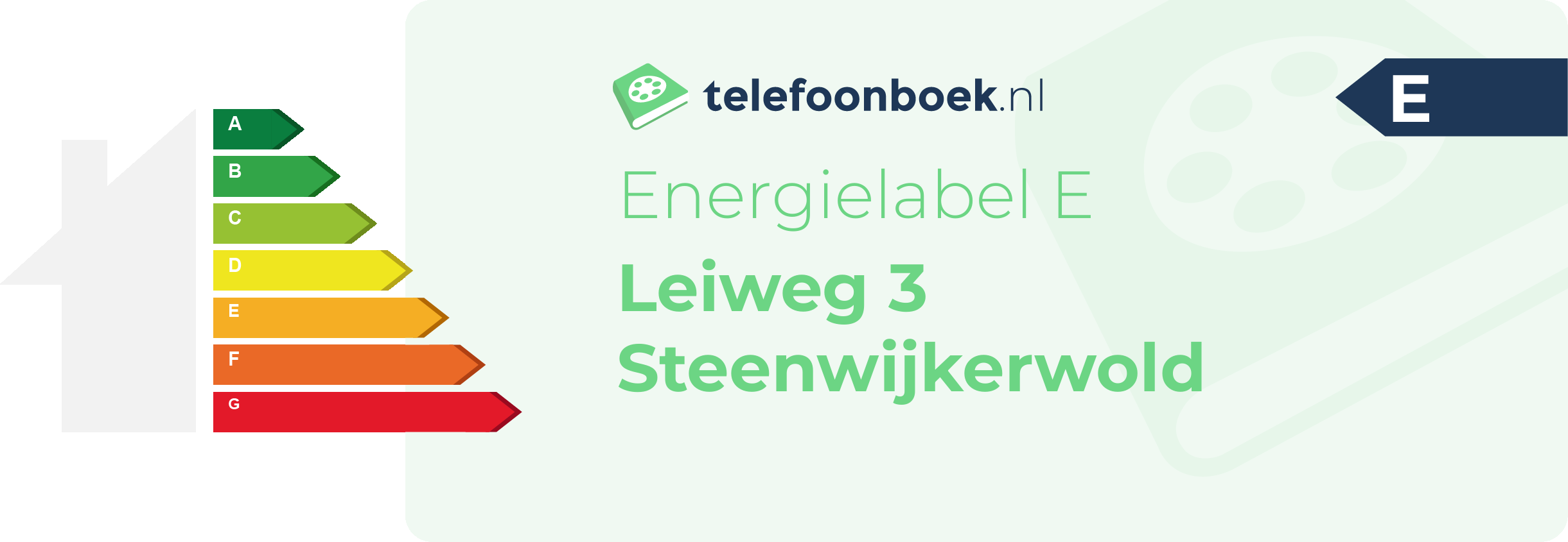 Energielabel Leiweg 3 Steenwijkerwold