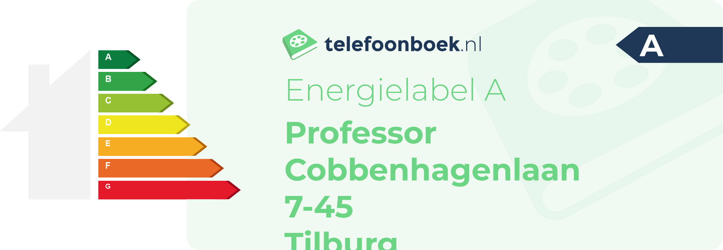 Energielabel Professor Cobbenhagenlaan 7-45 Tilburg