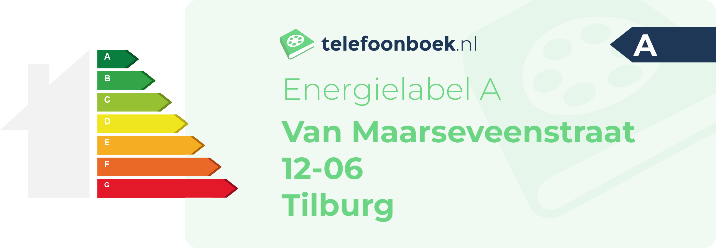 Energielabel Van Maarseveenstraat 12-06 Tilburg