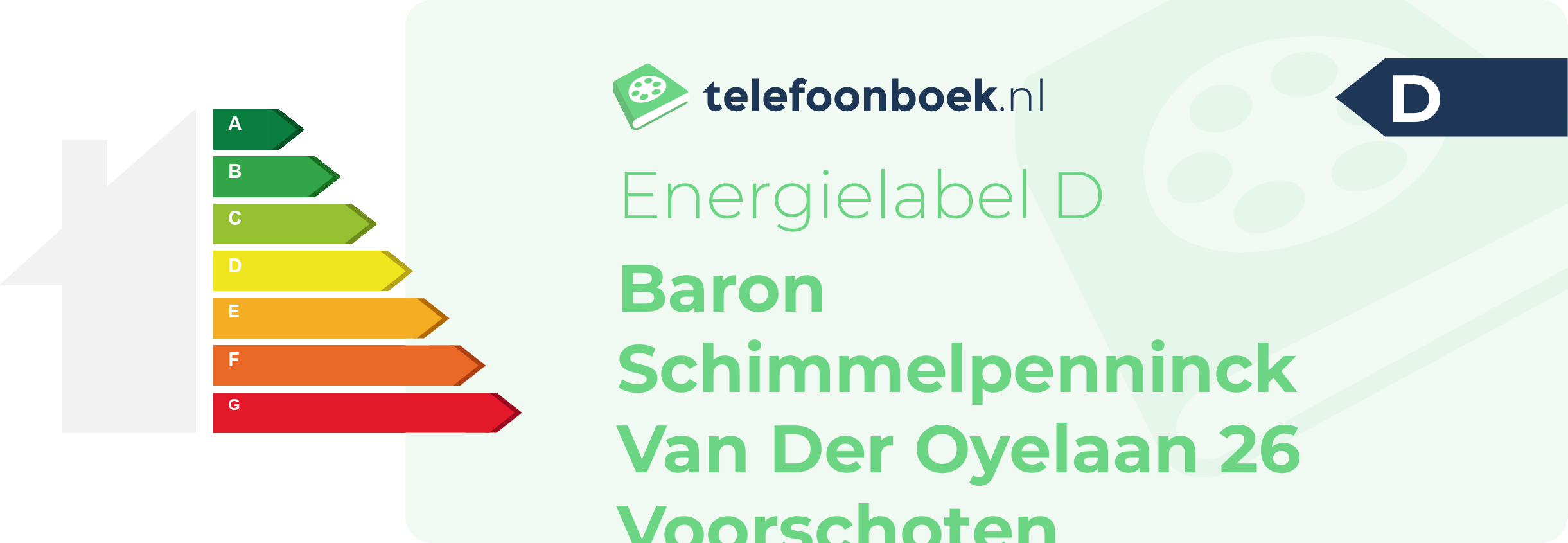 Energielabel Baron Schimmelpenninck Van Der Oyelaan 26 Voorschoten