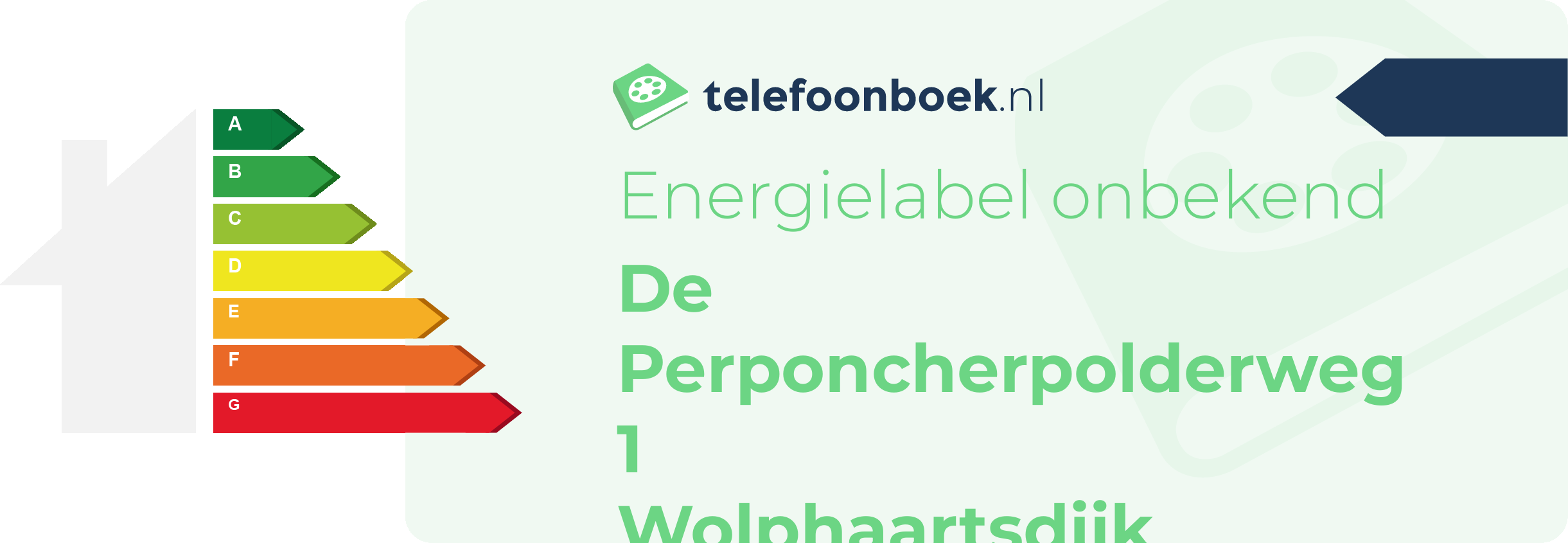 Energielabel De Perponcherpolderweg 1 Wolphaartsdijk