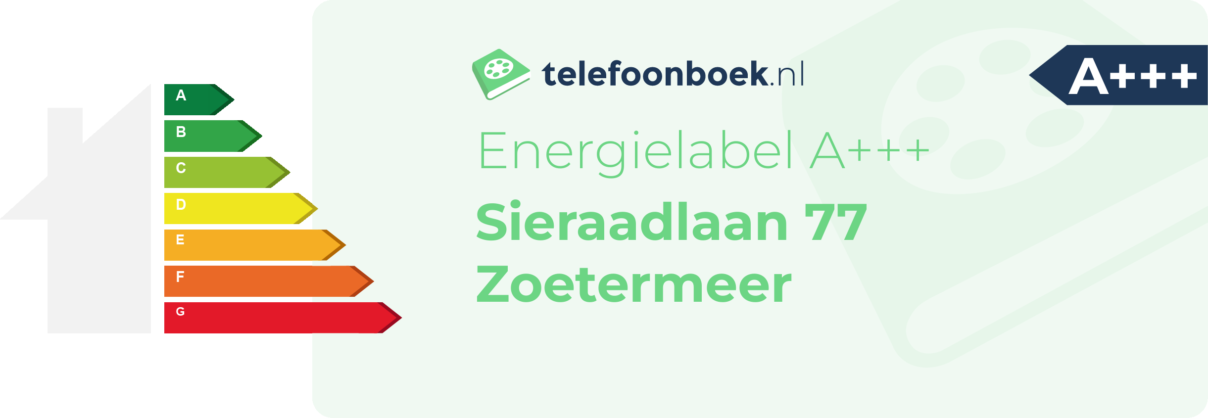 Energielabel Sieraadlaan 77 Zoetermeer