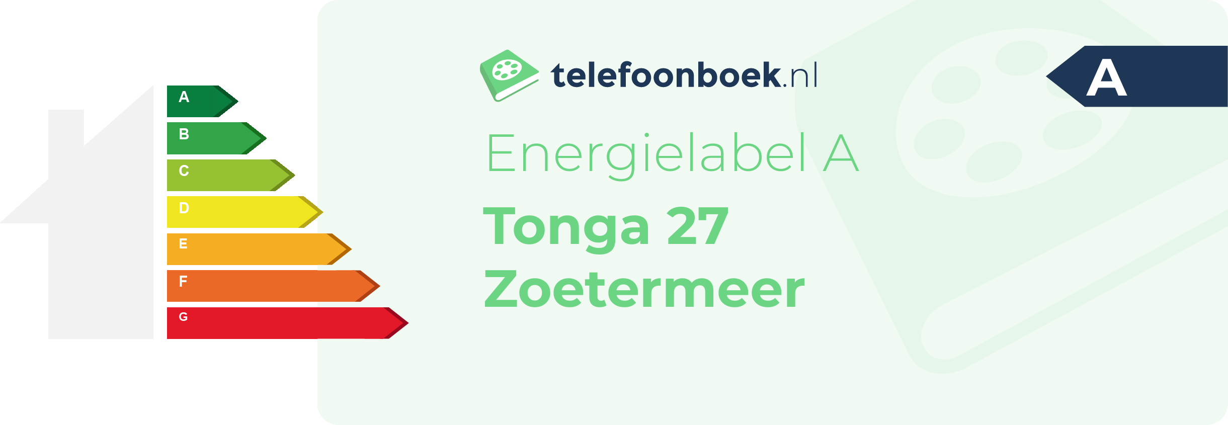 Energielabel Tonga 27 Zoetermeer
