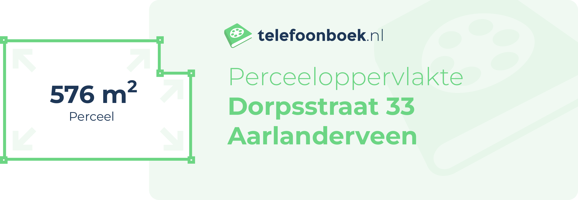 Perceeloppervlakte Dorpsstraat 33 Aarlanderveen