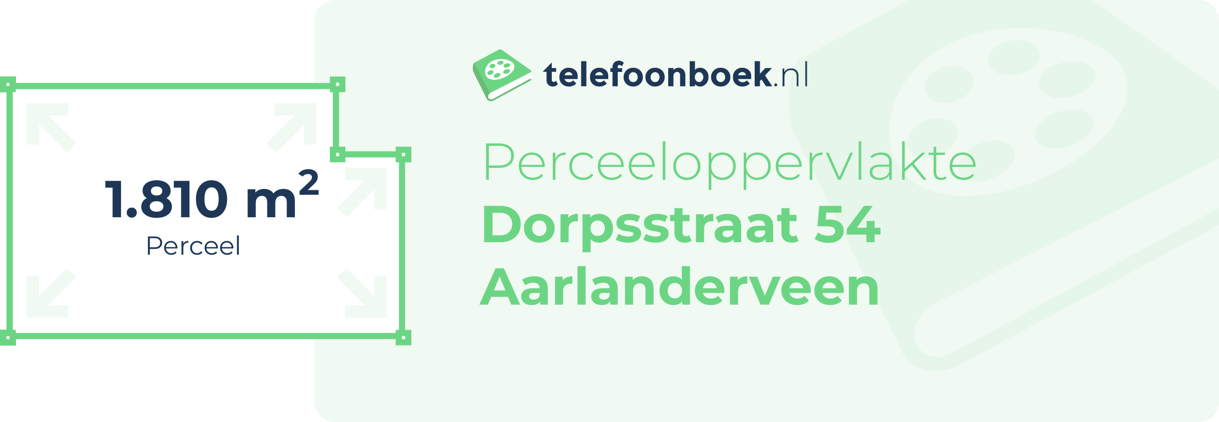 Perceeloppervlakte Dorpsstraat 54 Aarlanderveen