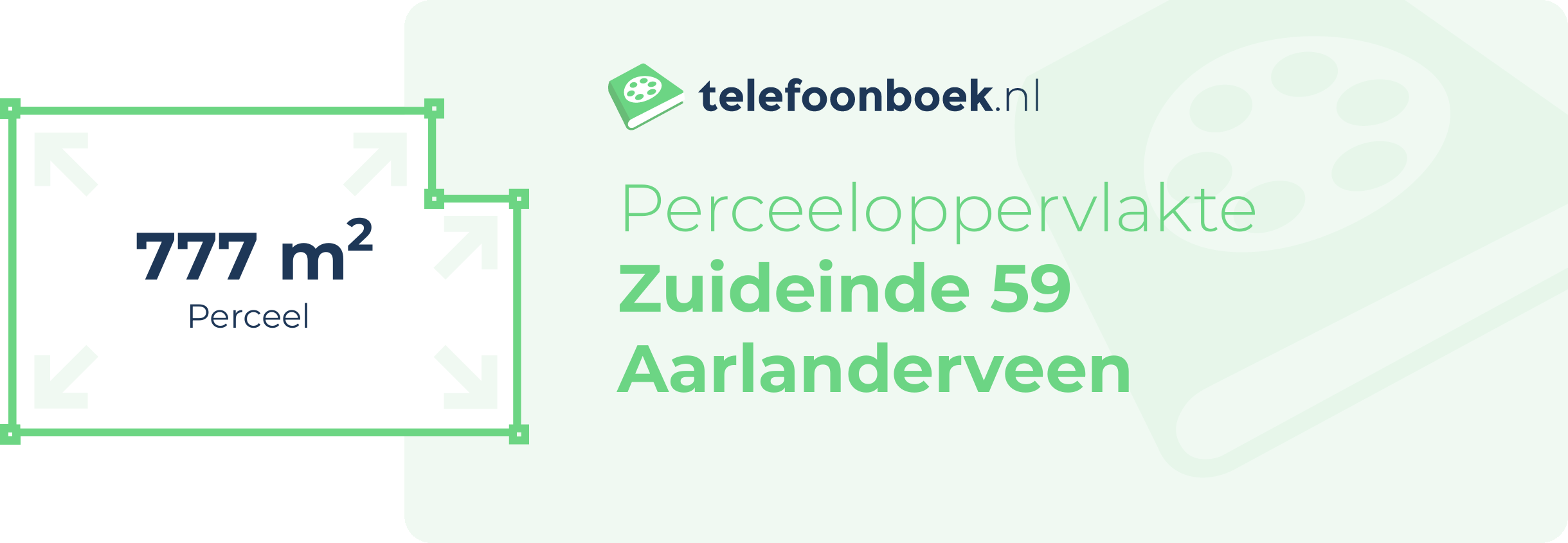 Perceeloppervlakte Zuideinde 59 Aarlanderveen