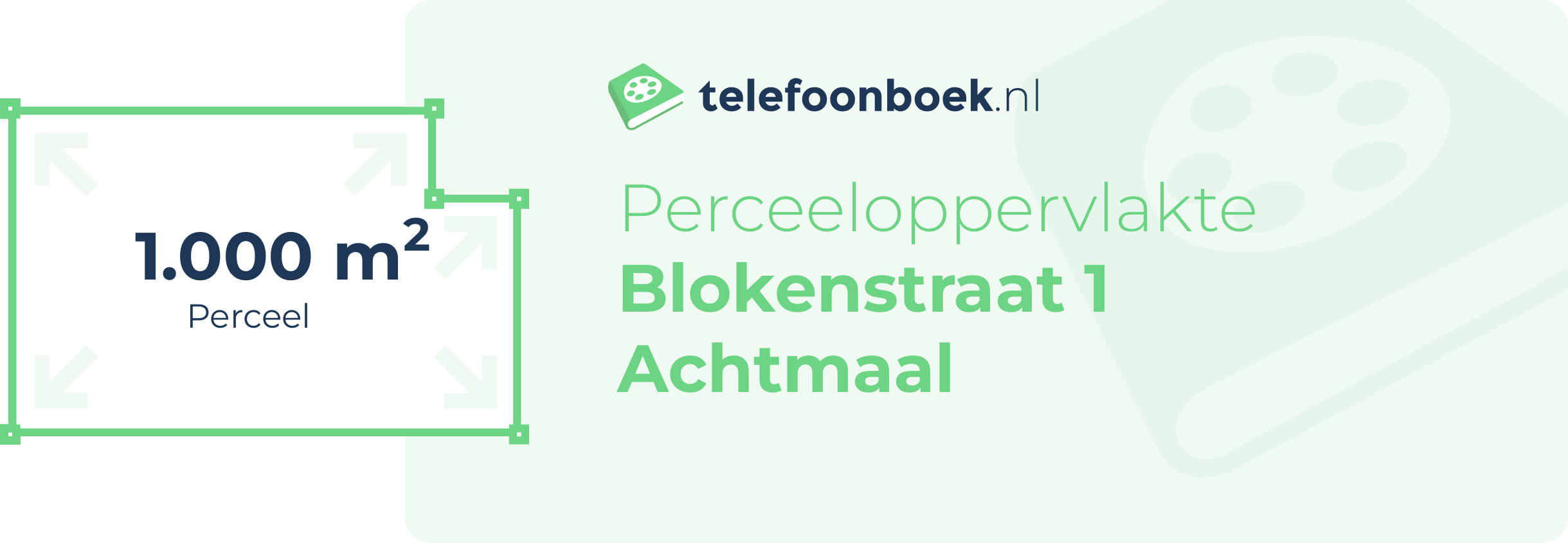 Perceeloppervlakte Blokenstraat 1 Achtmaal