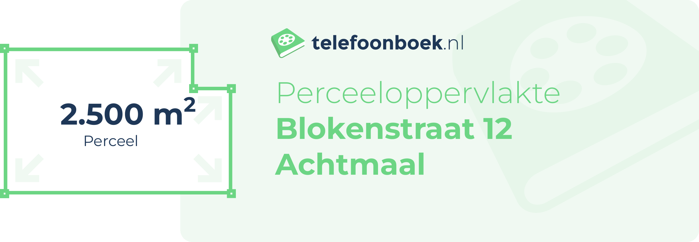 Perceeloppervlakte Blokenstraat 12 Achtmaal