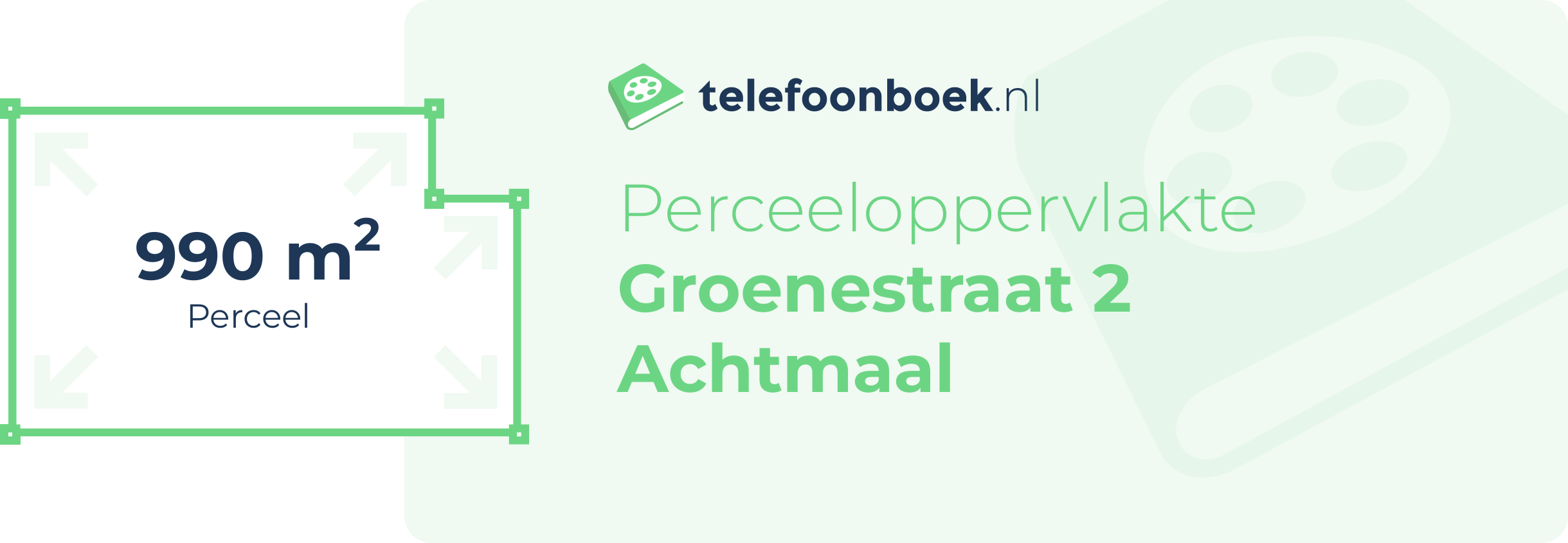 Perceeloppervlakte Groenestraat 2 Achtmaal