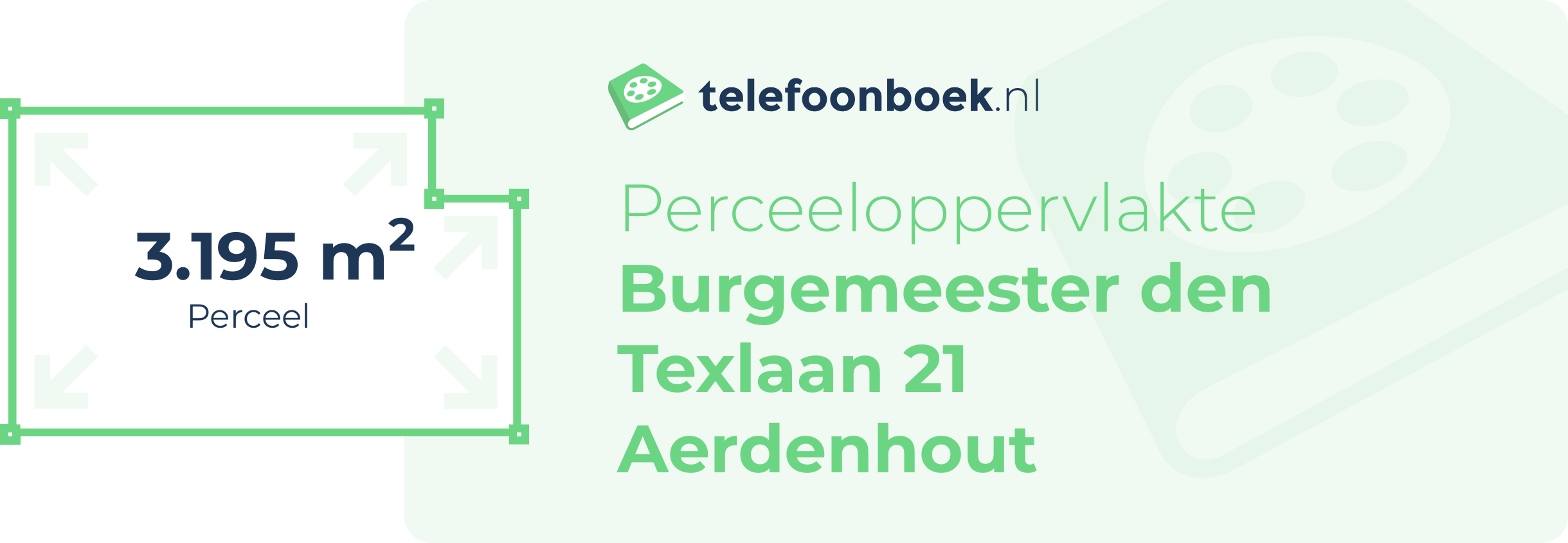 Perceeloppervlakte Burgemeester Den Texlaan 21 Aerdenhout