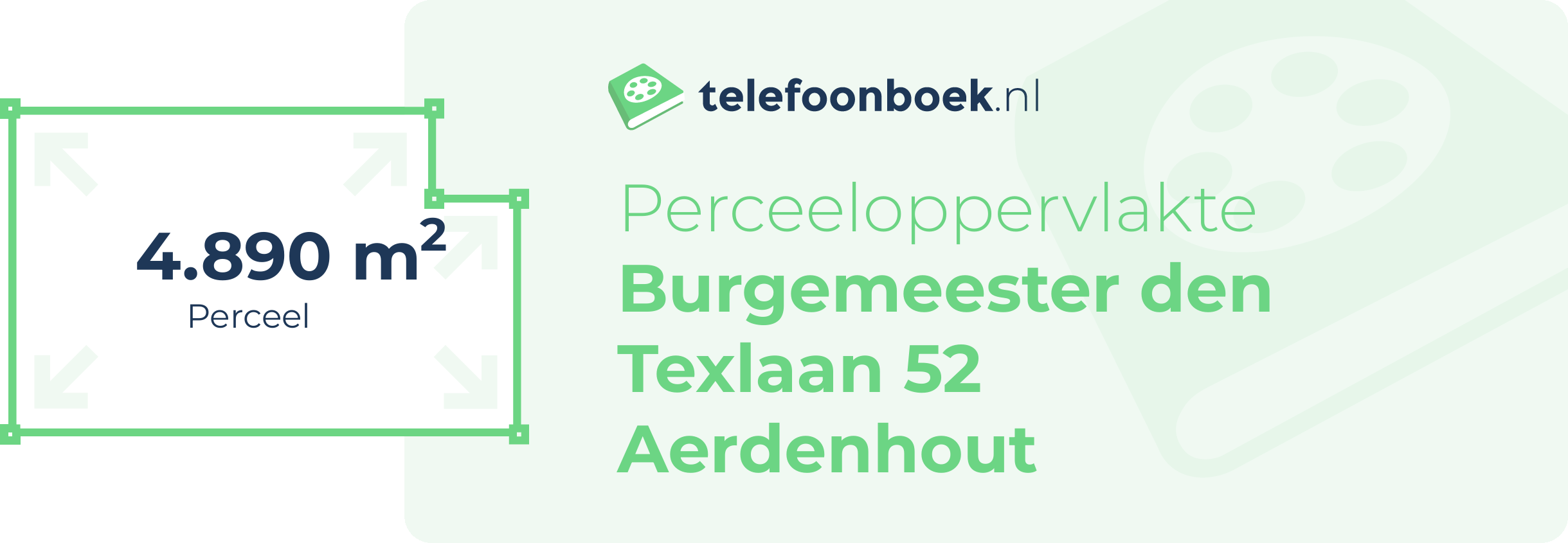 Perceeloppervlakte Burgemeester Den Texlaan 52 Aerdenhout