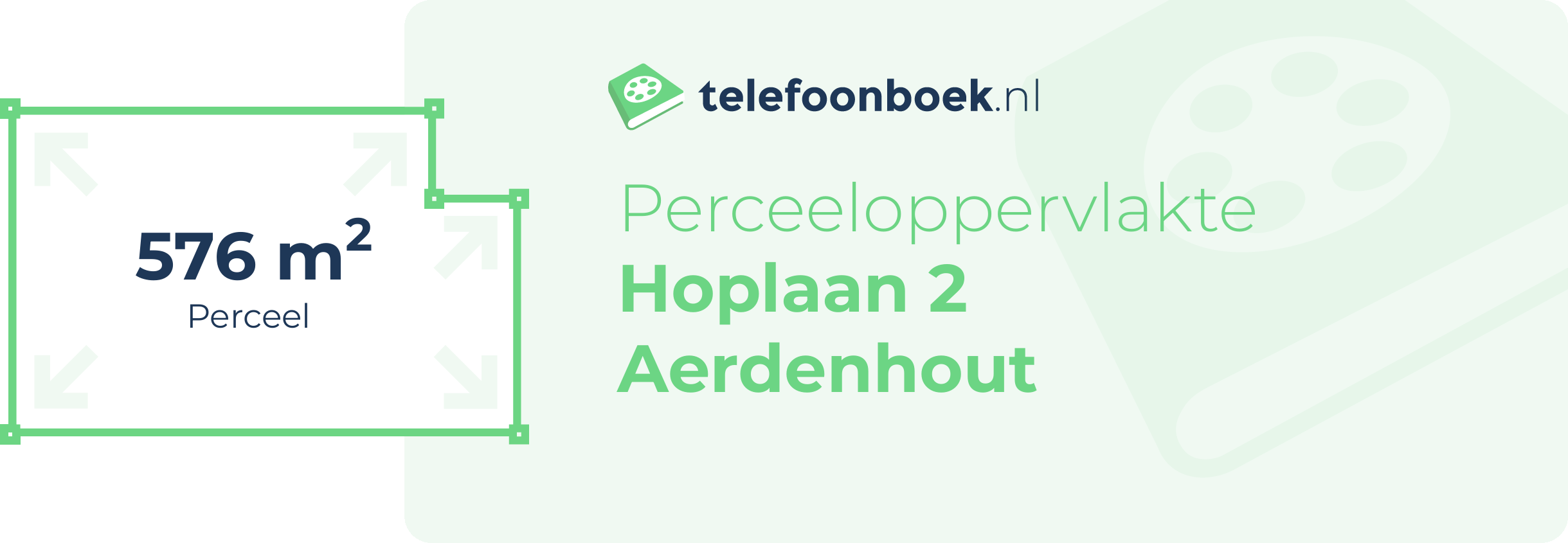 Perceeloppervlakte Hoplaan 2 Aerdenhout