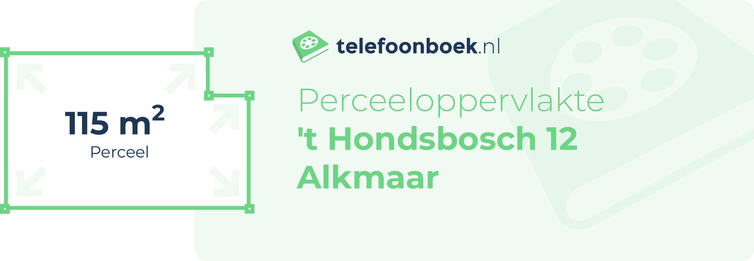 Perceeloppervlakte 't Hondsbosch 12 Alkmaar