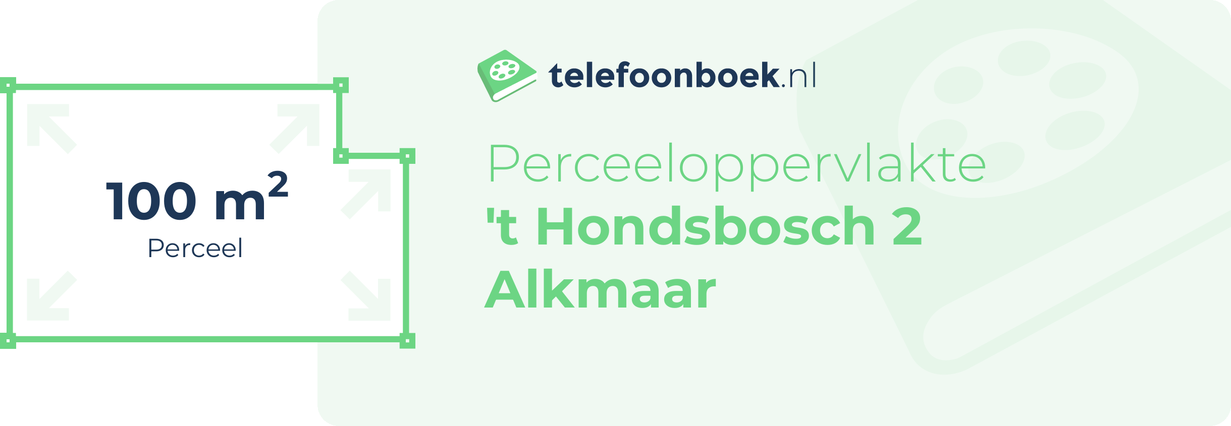 Perceeloppervlakte 't Hondsbosch 2 Alkmaar