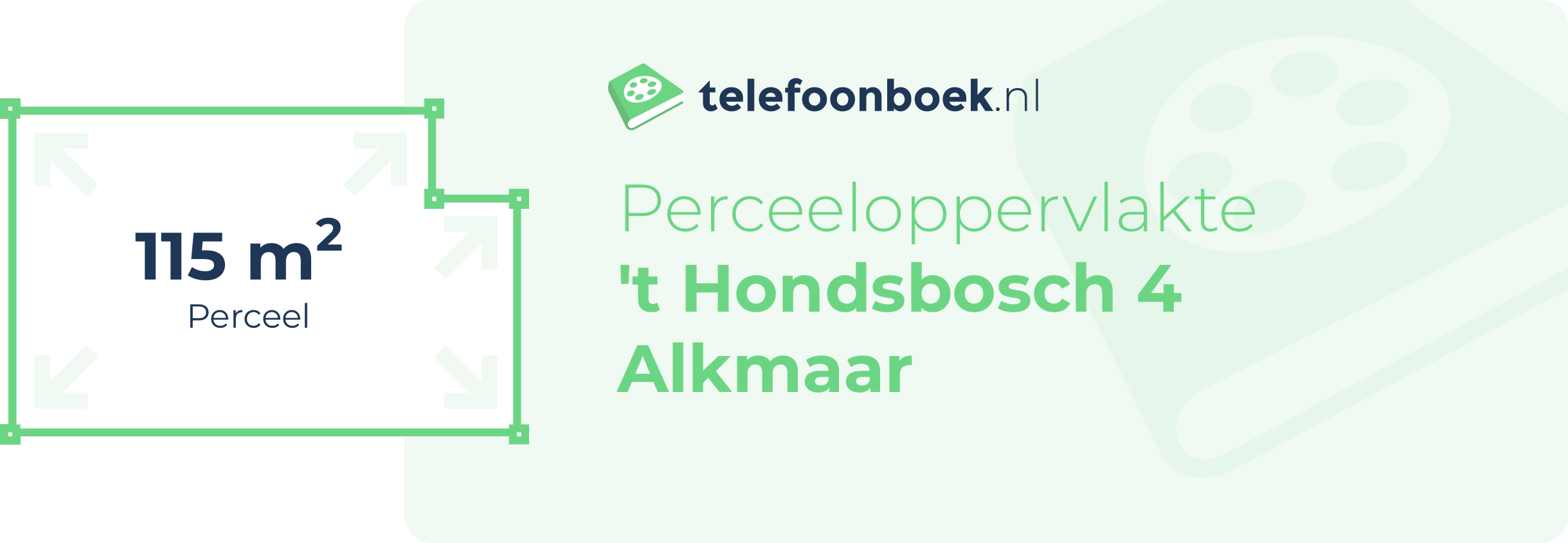 Perceeloppervlakte 't Hondsbosch 4 Alkmaar