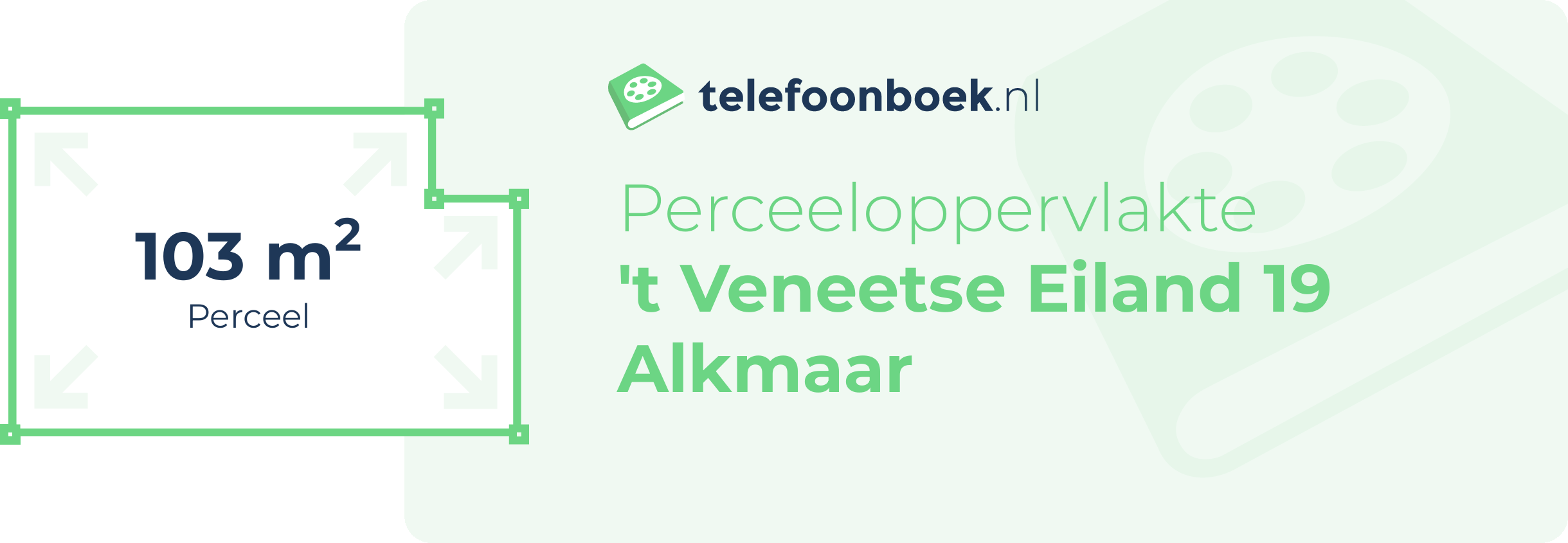 Perceeloppervlakte 't Veneetse Eiland 19 Alkmaar