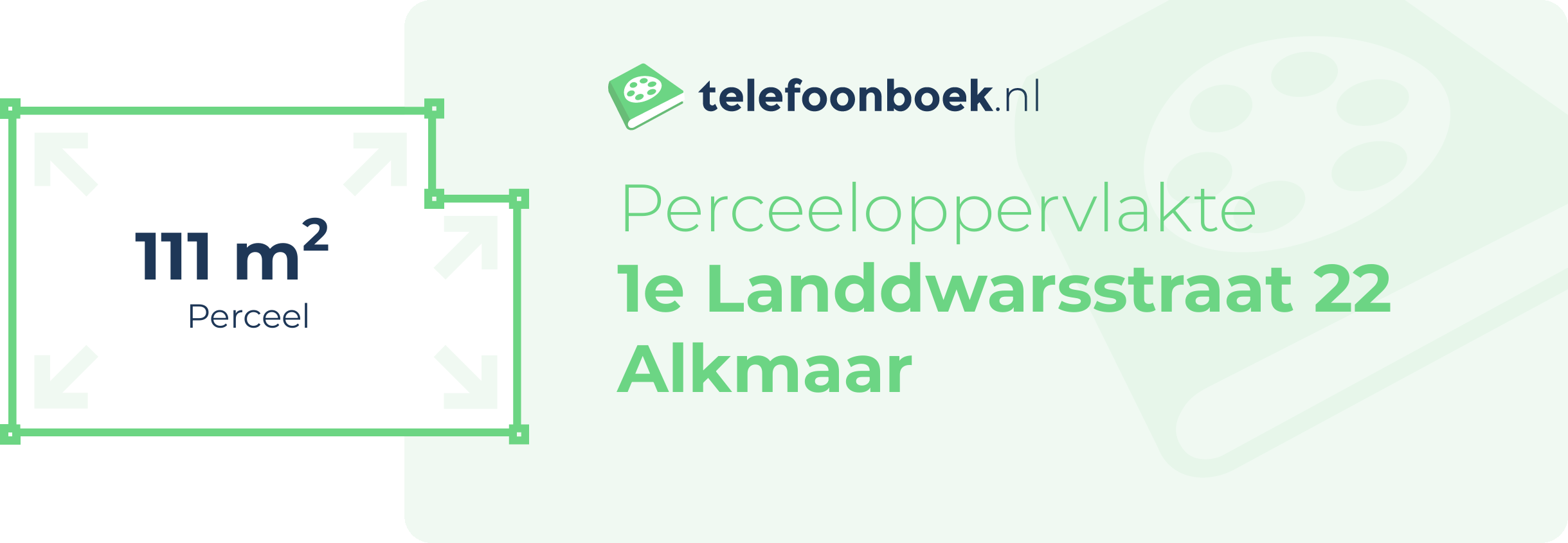 Perceeloppervlakte 1e Landdwarsstraat 22 Alkmaar