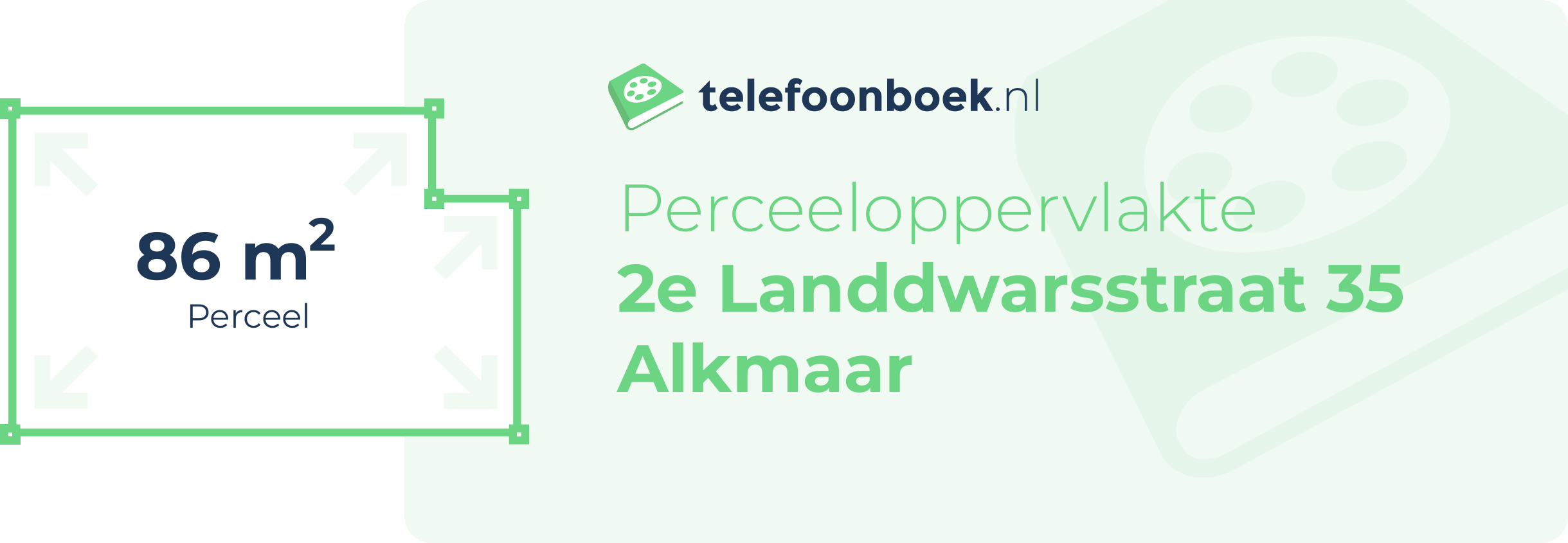 Perceeloppervlakte 2e Landdwarsstraat 35 Alkmaar