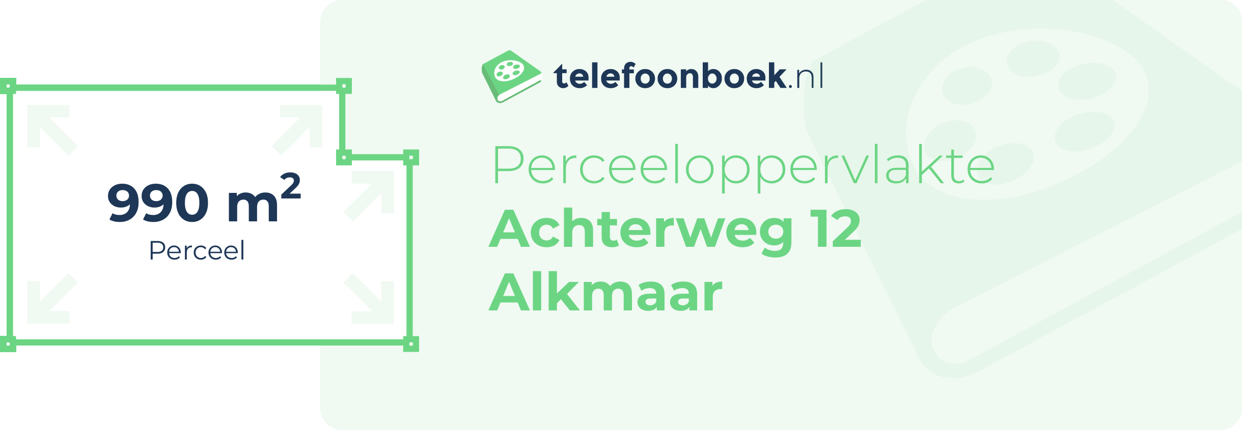 Perceeloppervlakte Achterweg 12 Alkmaar