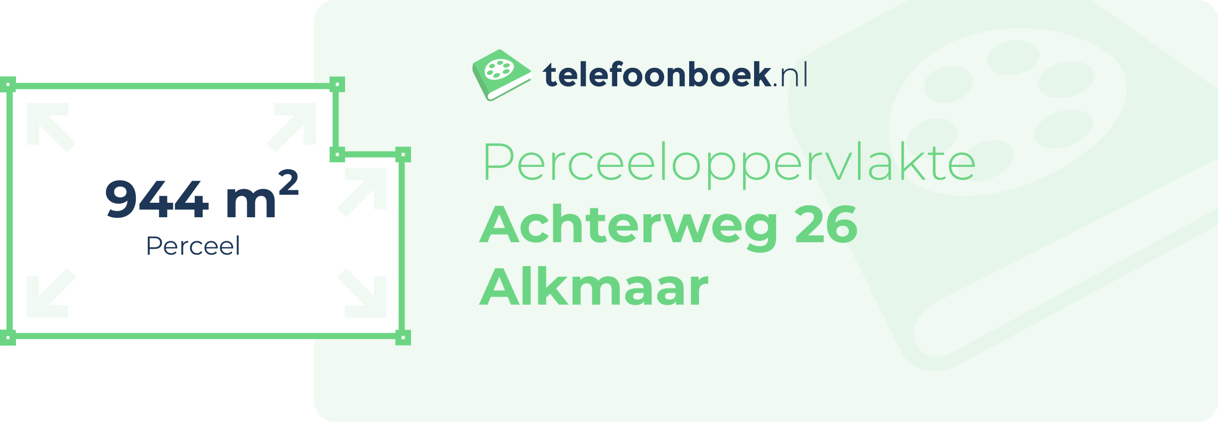 Perceeloppervlakte Achterweg 26 Alkmaar