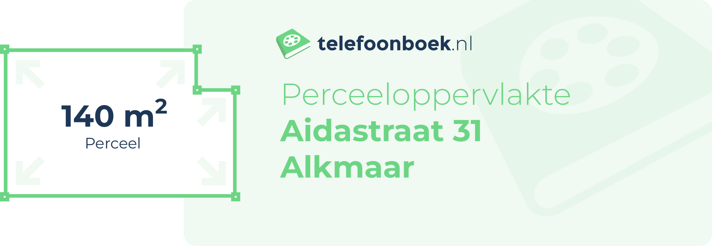 Perceeloppervlakte Aidastraat 31 Alkmaar