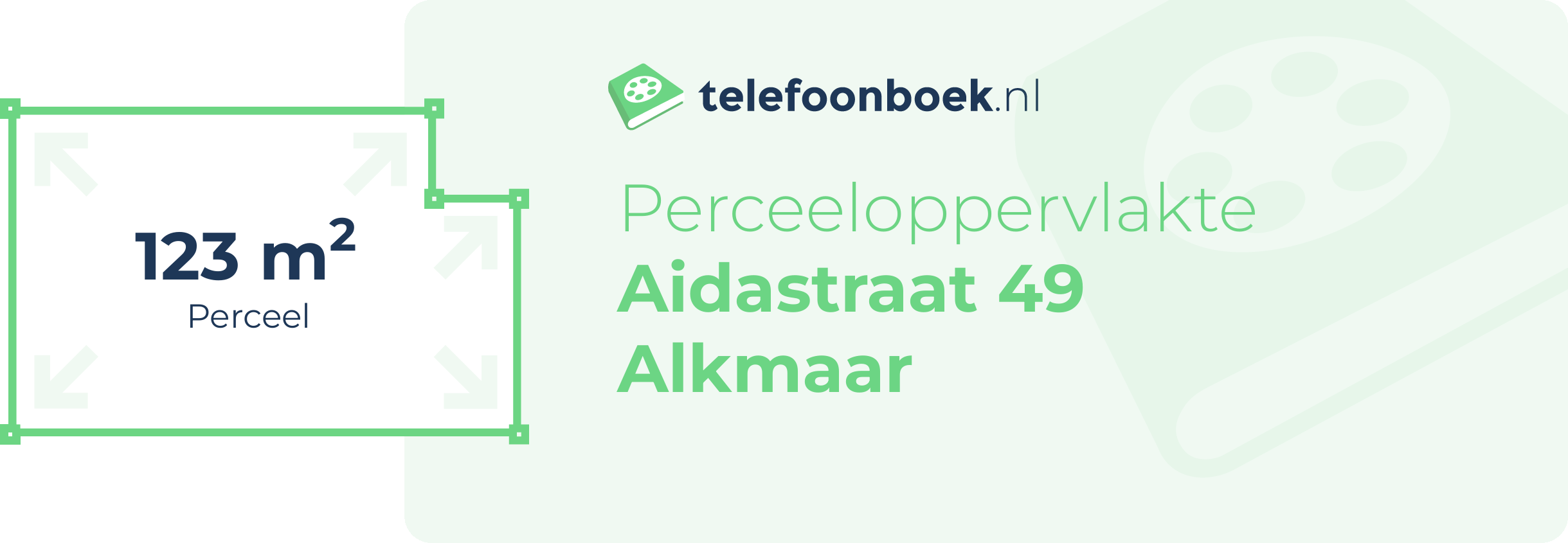 Perceeloppervlakte Aidastraat 49 Alkmaar