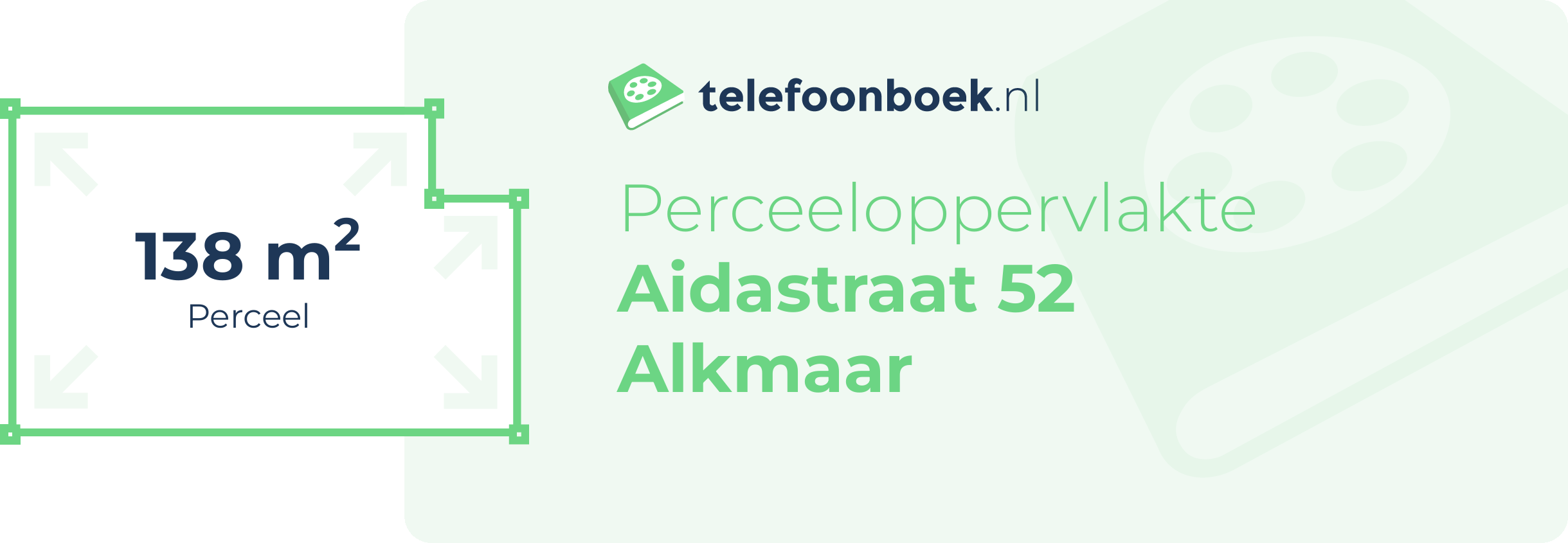 Perceeloppervlakte Aidastraat 52 Alkmaar