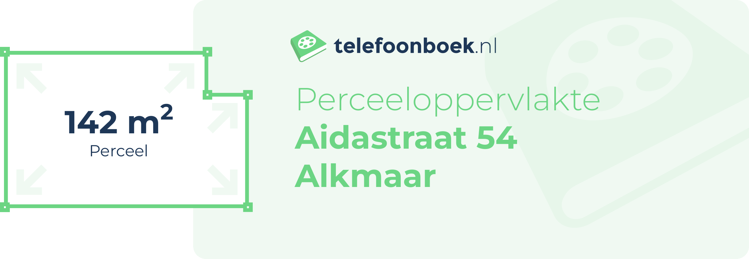 Perceeloppervlakte Aidastraat 54 Alkmaar