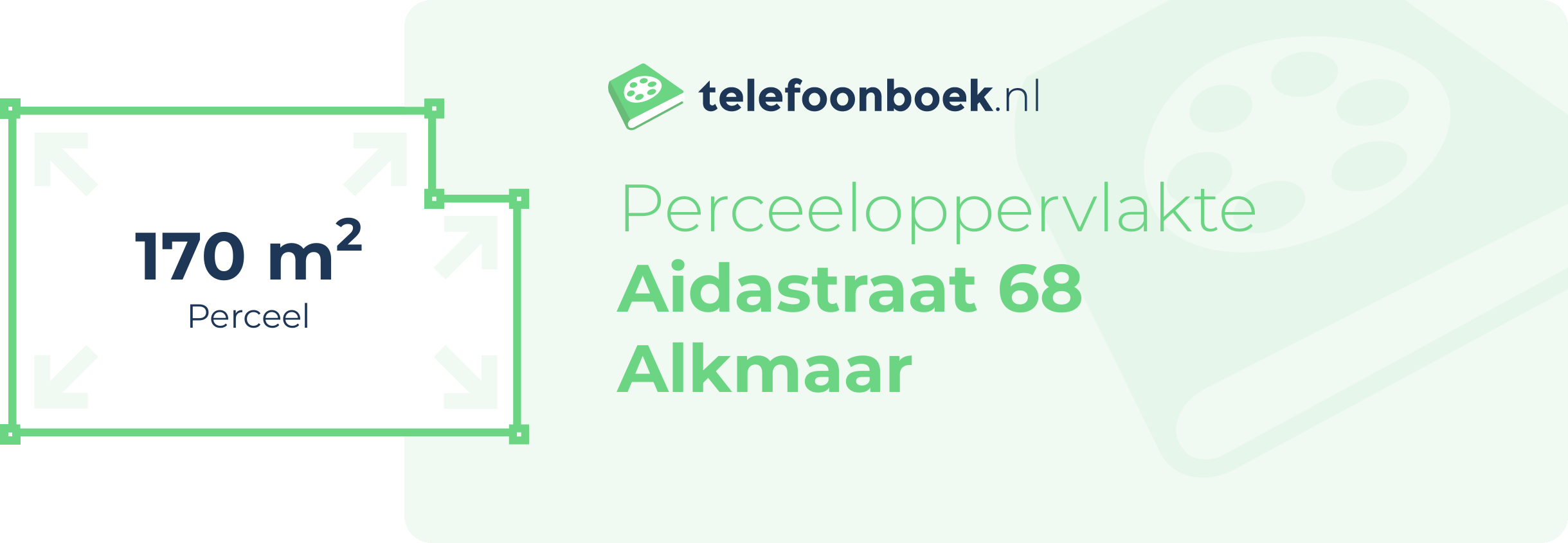 Perceeloppervlakte Aidastraat 68 Alkmaar