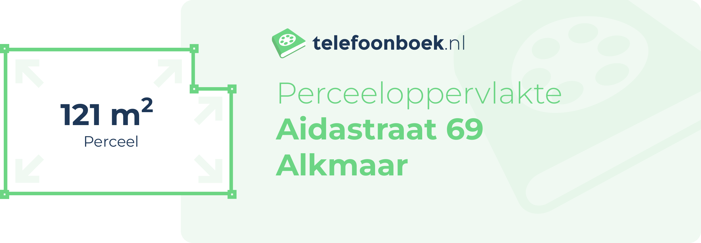 Perceeloppervlakte Aidastraat 69 Alkmaar