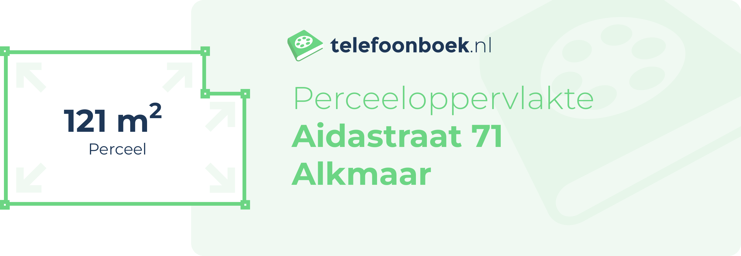 Perceeloppervlakte Aidastraat 71 Alkmaar