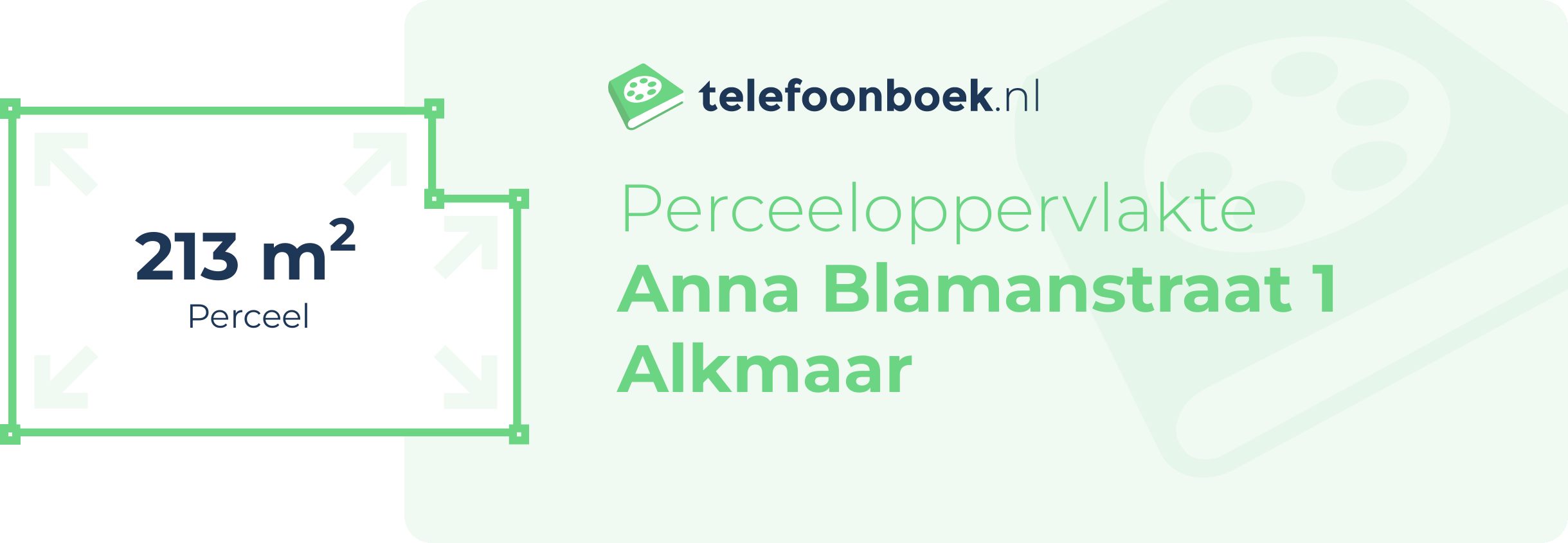 Perceeloppervlakte Anna Blamanstraat 1 Alkmaar