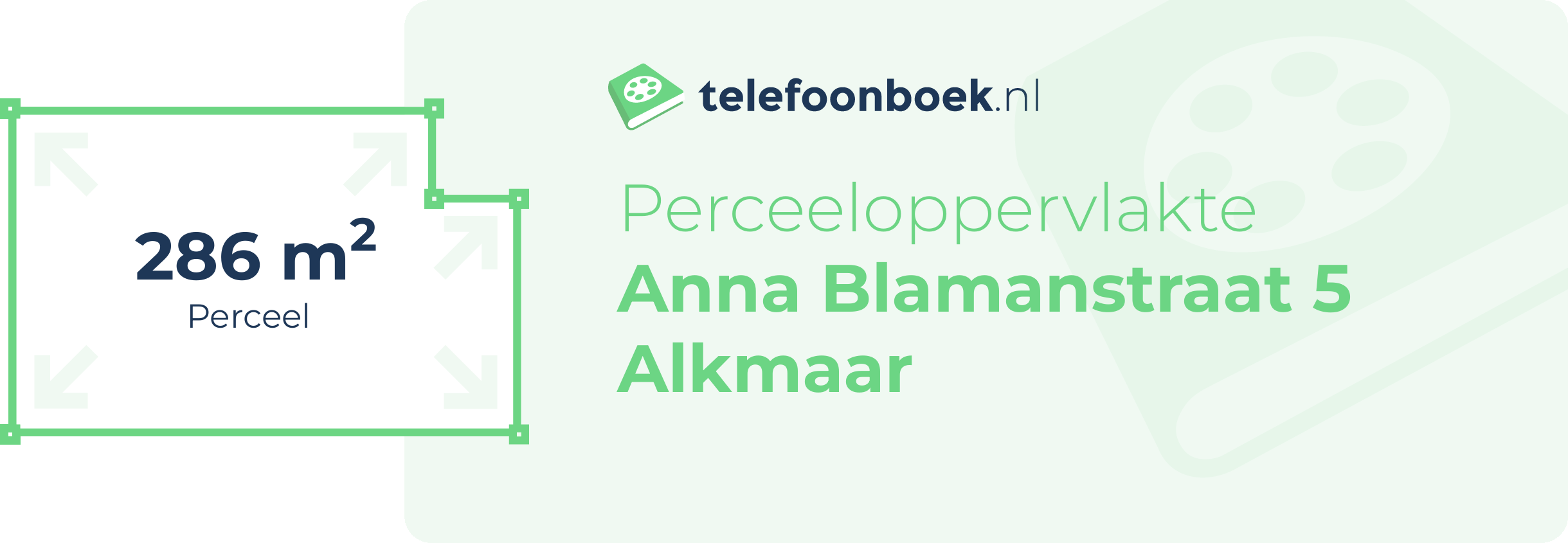 Perceeloppervlakte Anna Blamanstraat 5 Alkmaar