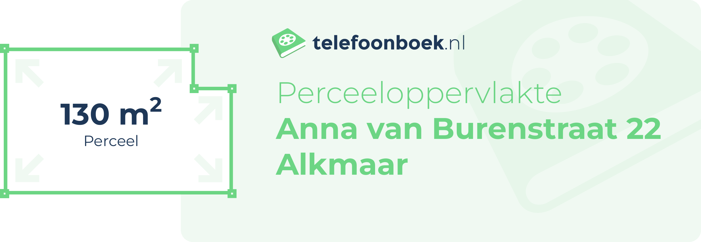 Perceeloppervlakte Anna Van Burenstraat 22 Alkmaar