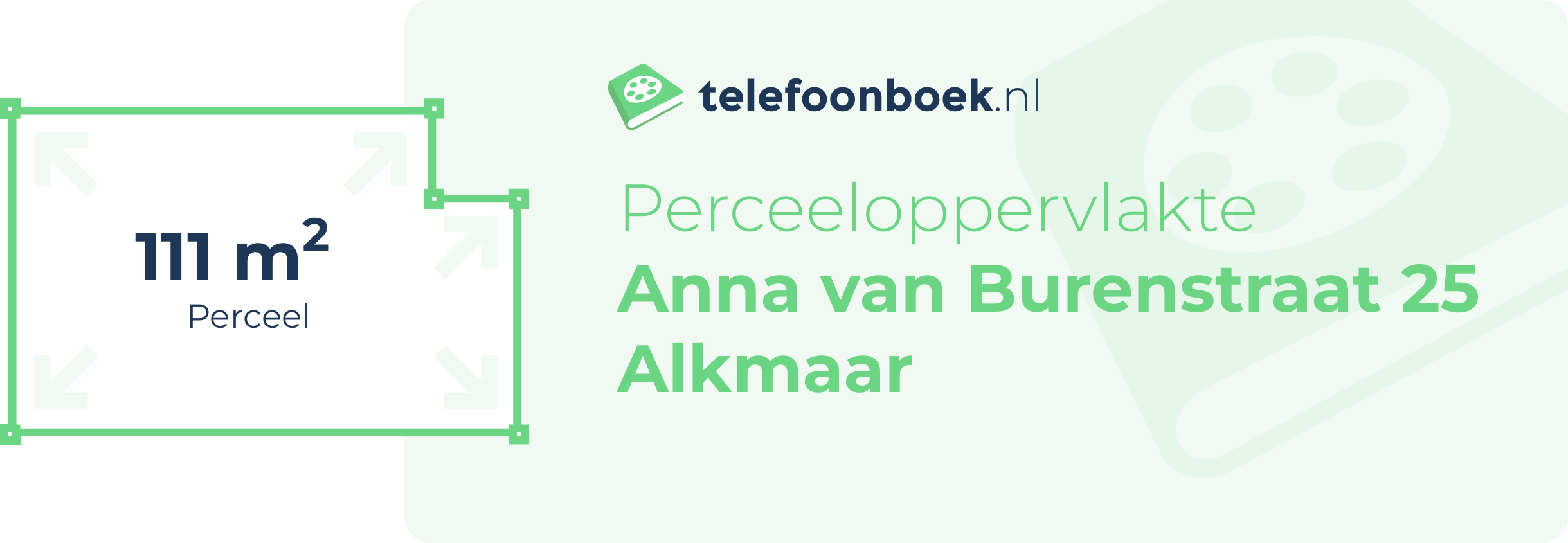 Perceeloppervlakte Anna Van Burenstraat 25 Alkmaar