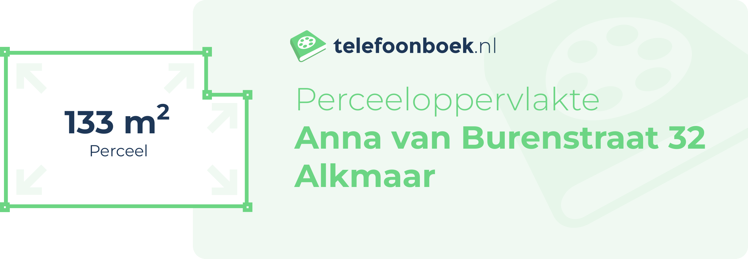 Perceeloppervlakte Anna Van Burenstraat 32 Alkmaar