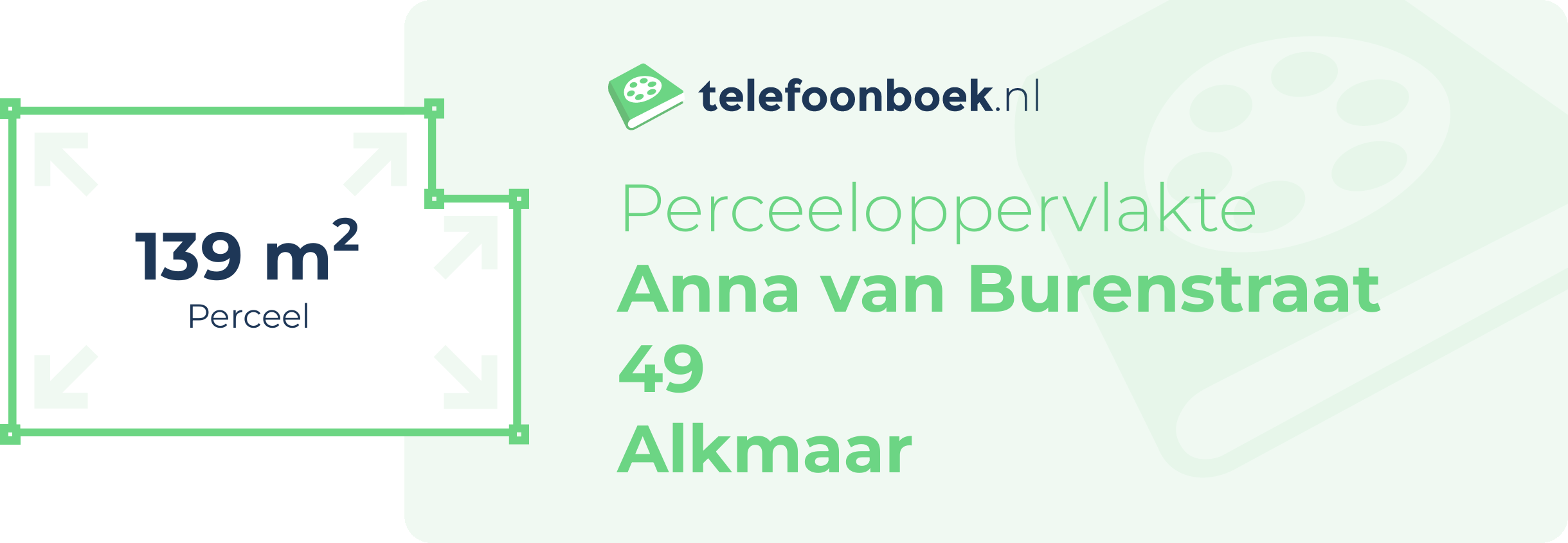 Perceeloppervlakte Anna Van Burenstraat 49 Alkmaar
